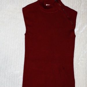 Non Sleeves Red Sweater